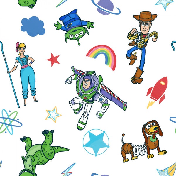Toy Story Cotton Fabric by the Yard - Toy Story Icon Pals - Springs Creative 75287A620715