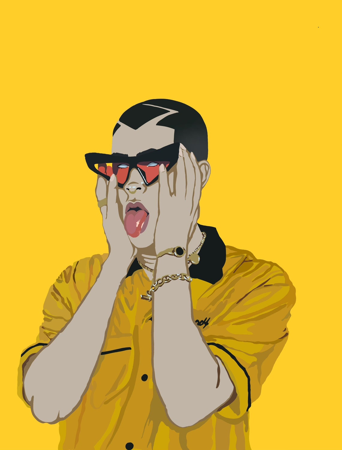 Bad bunny pop art poster Etsy
