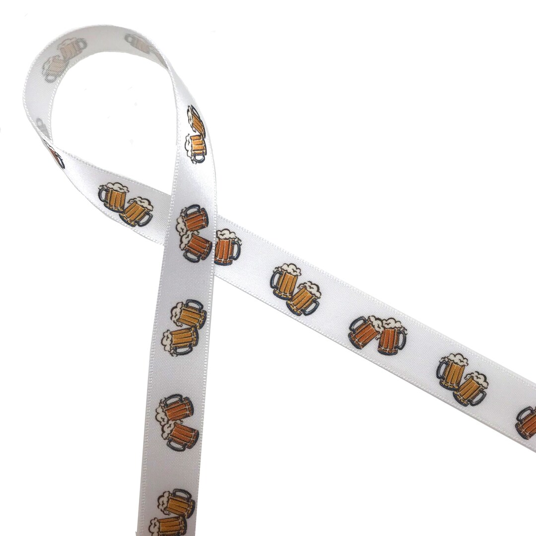 Beer Mugs Ribbon With Froth on a Golden Brew is Ideal for Brewery ...