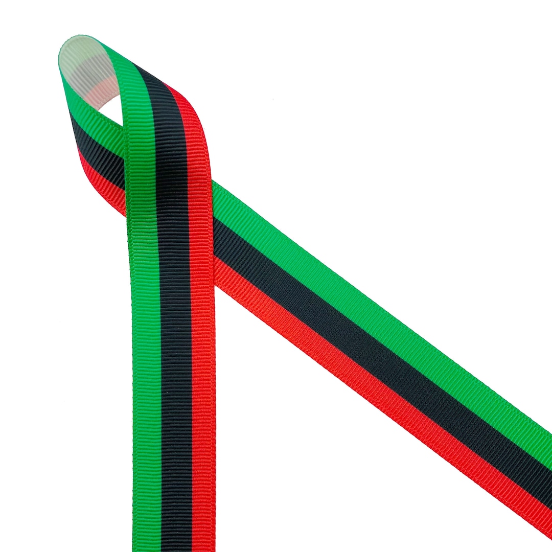 African Flag Ribbon Ideal for Black History Month, Juneteenth, Crafts ...