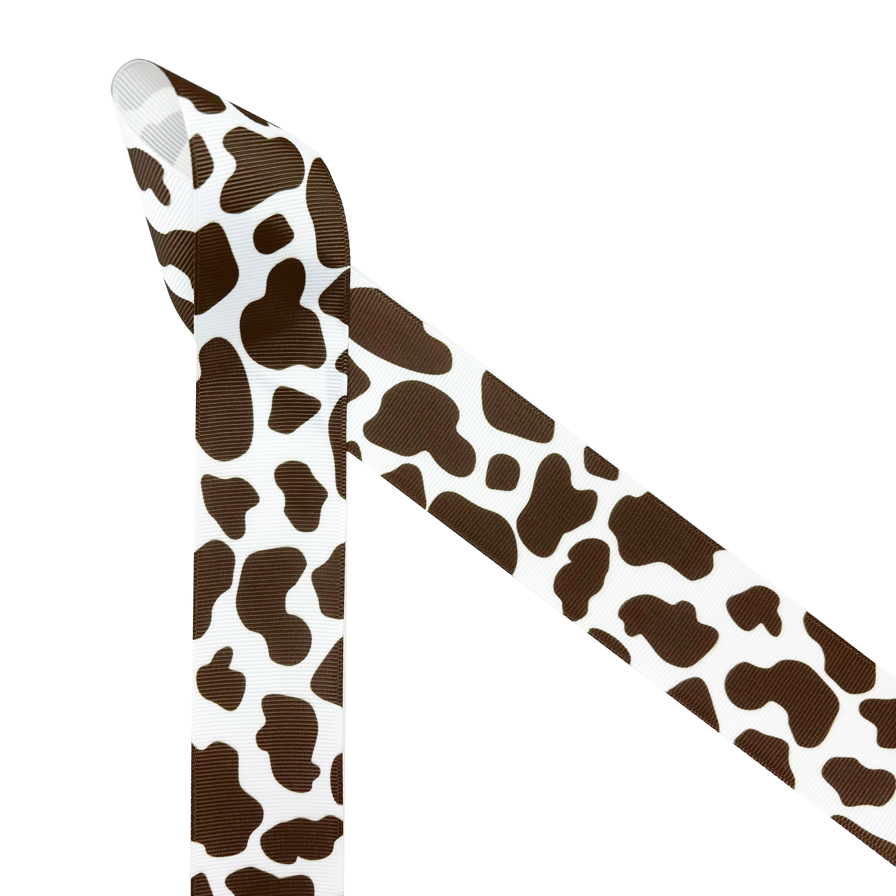 Cow Print Ribbon Brown and White for Farm Theme Events, Gift Wrap, Hair ...