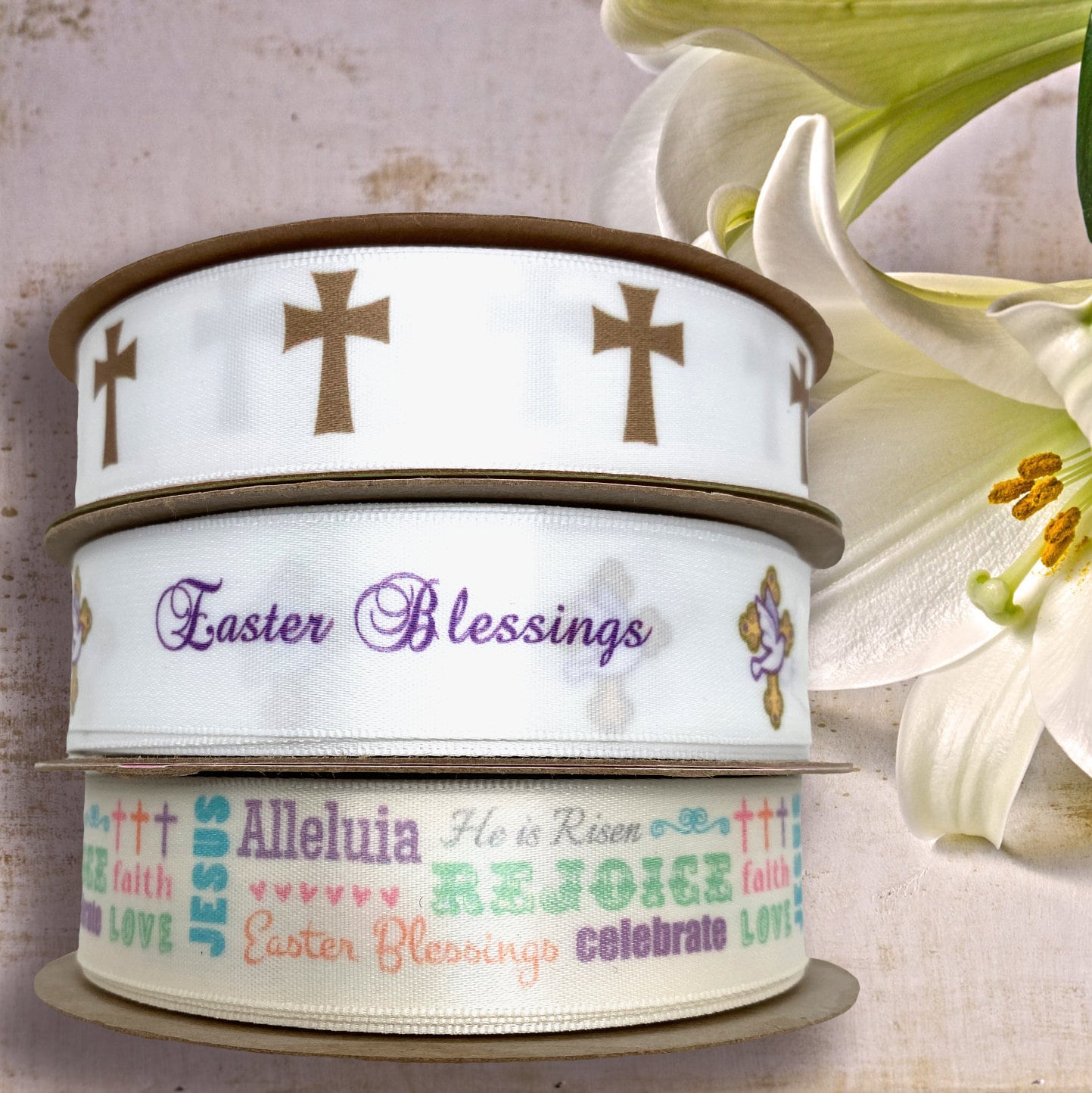 Cross Ribbon Christian Religious Easter Service Church Etsy