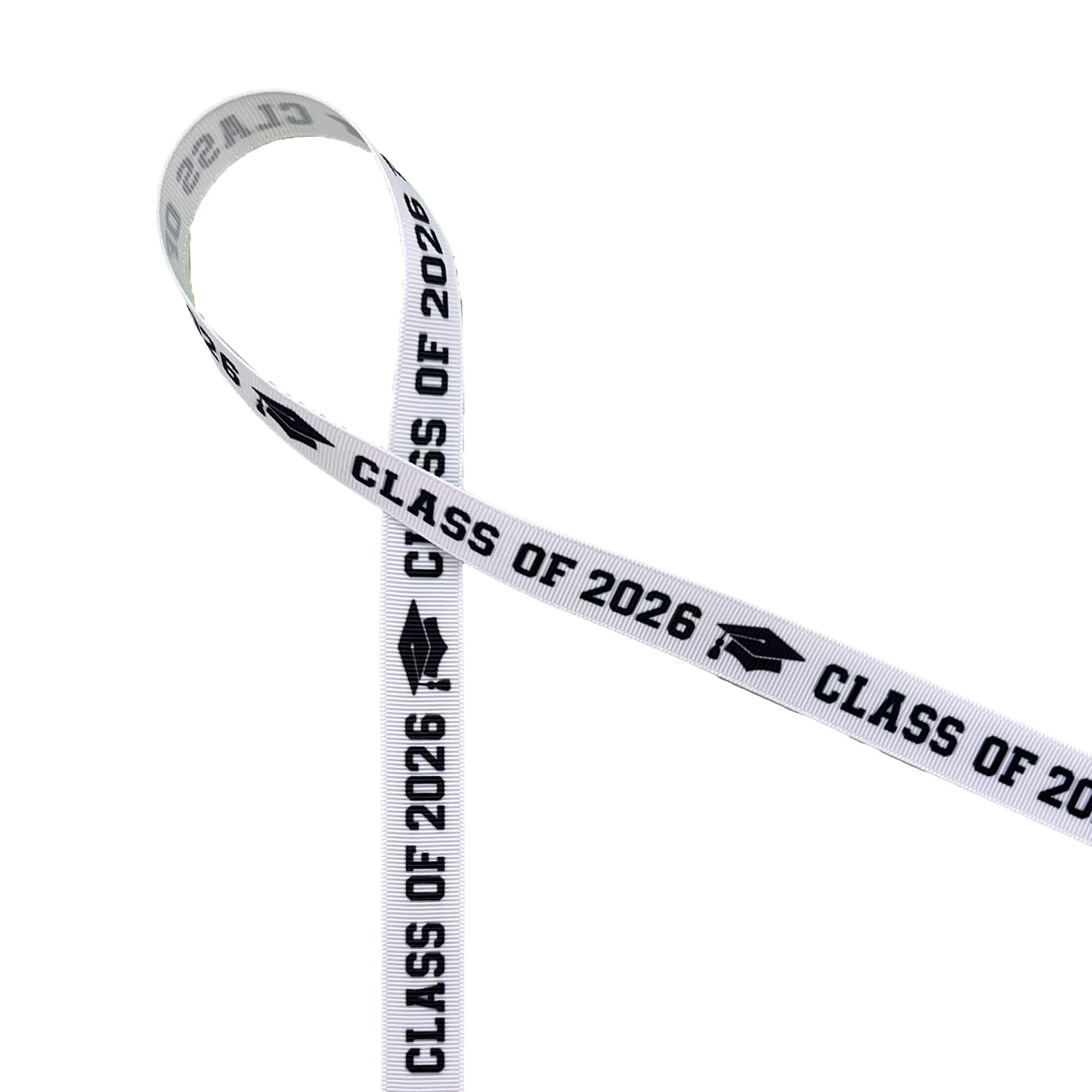 Class of 2026 Graduation Ribbon: White Grosgrain, Party Favors - Etsy