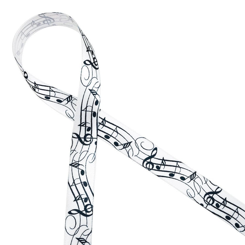 Music Ribbon With Musical Notes Gift Wrap, Quilting, Party Favors ...