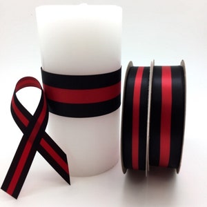Thin Red Line Firefighter Ribbon for Memorial Services, Funeral Mass ...