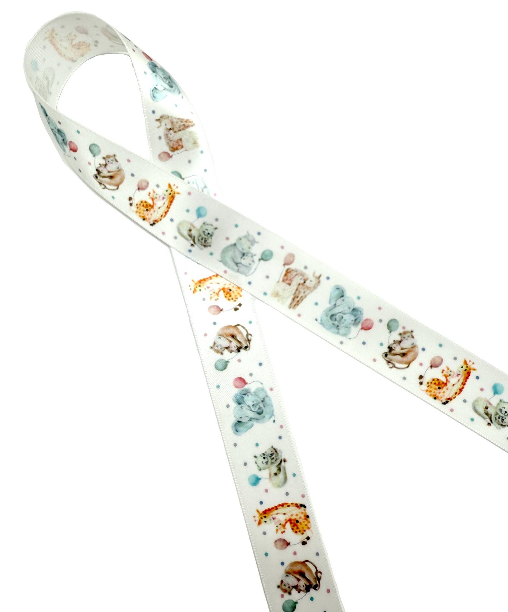 Baby Animal Ribon Baby Animal Ribbon: Zoo Theme Satin Ribbon for Crafts - Etsy