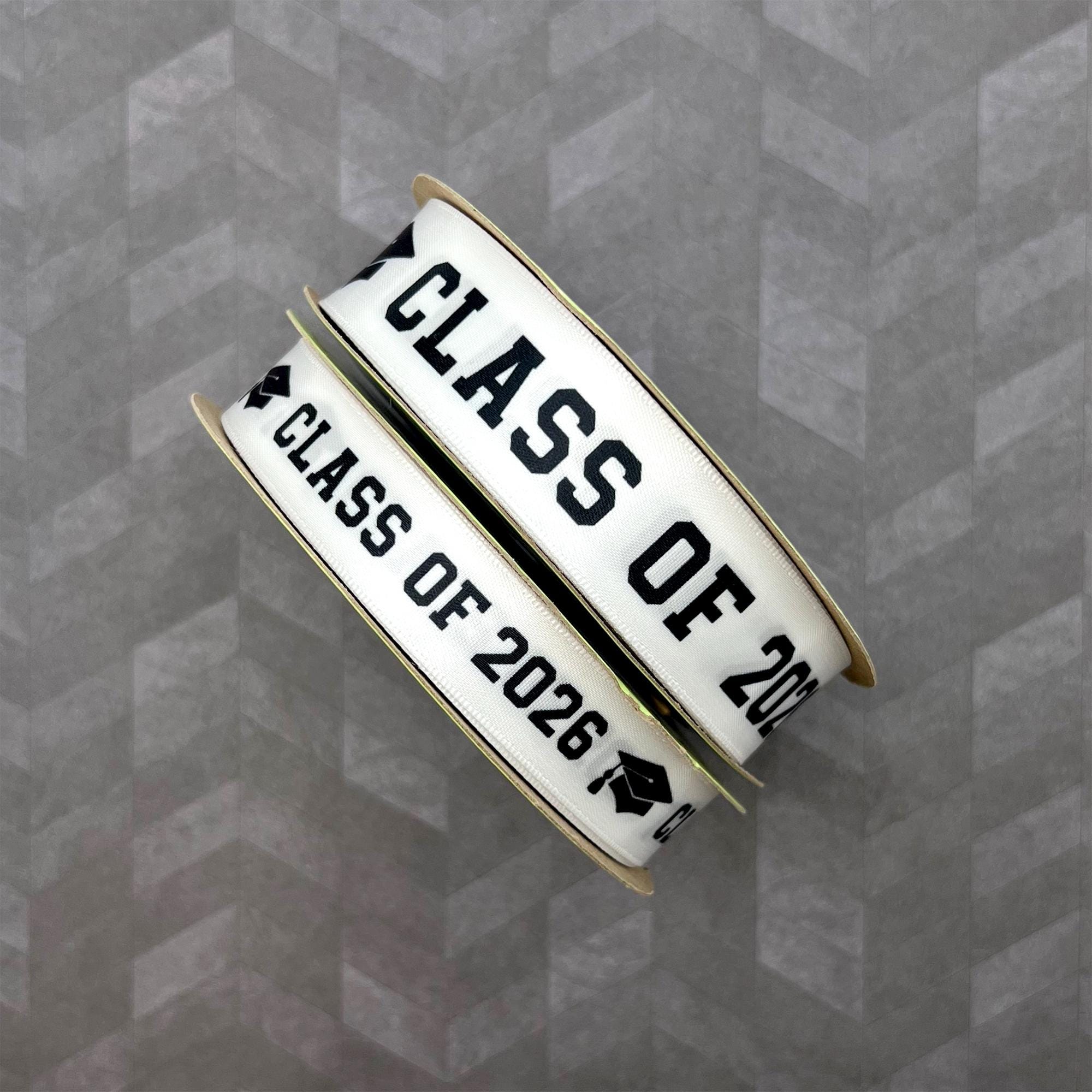 Class of 2026 Graduation Ribbon: White Satin Favor Ribbon - Etsy
