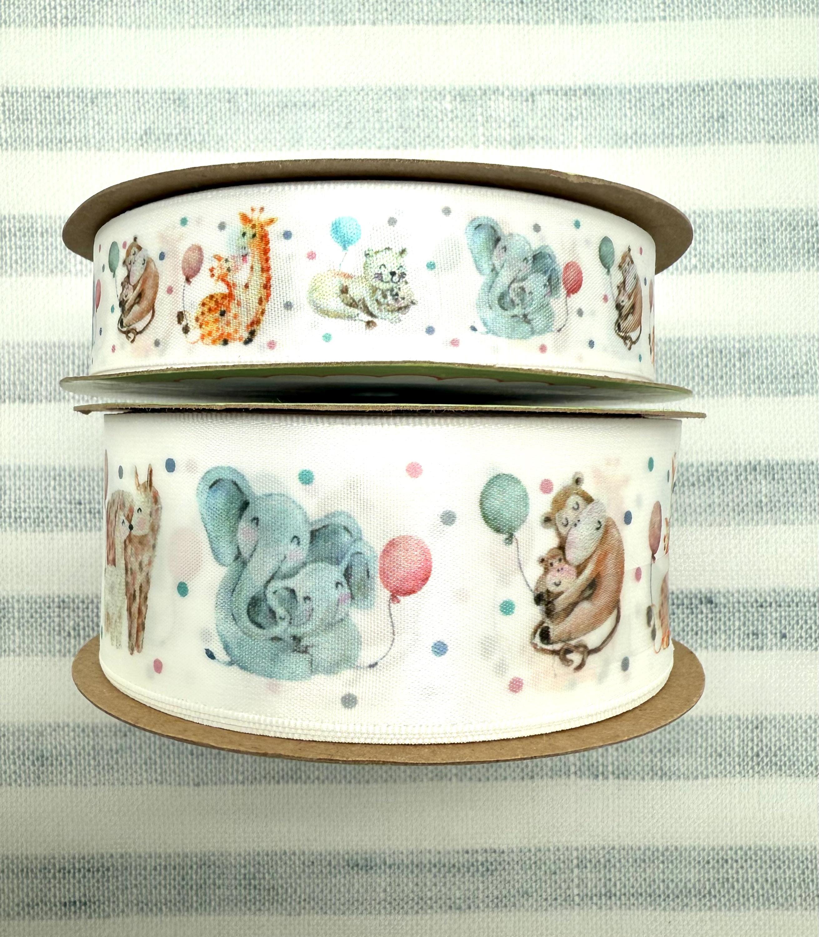 Baby Animal Ribbon: Zoo Theme Satin Ribbon for Crafts - Etsy