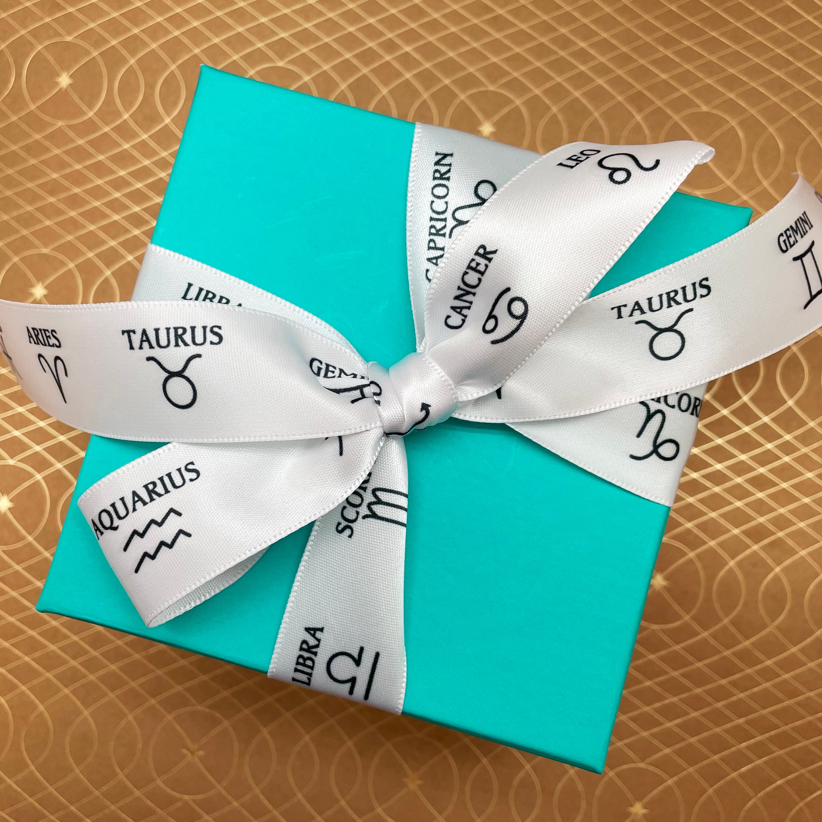 Zodiac ribbon featuring astrological symbols for gift wrap Etsy