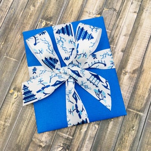 Japanese Pagoda Chinoiserie Ribbon Blue and White, for Gift Wrap, Tree ...
