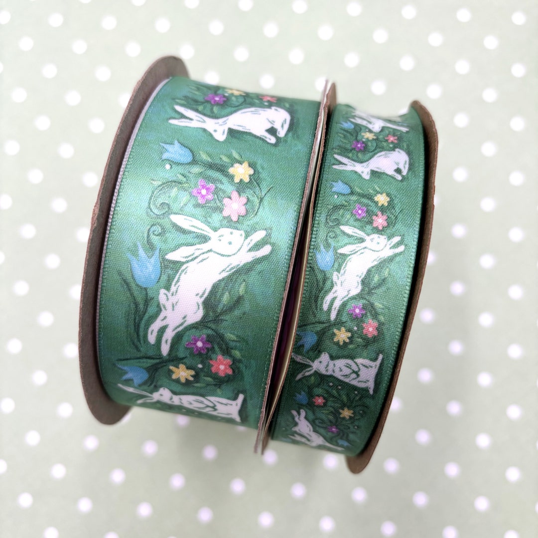 Rabbit Ribbon Bunnies in the Garden for Spring, Easter Baskets, Gift ...