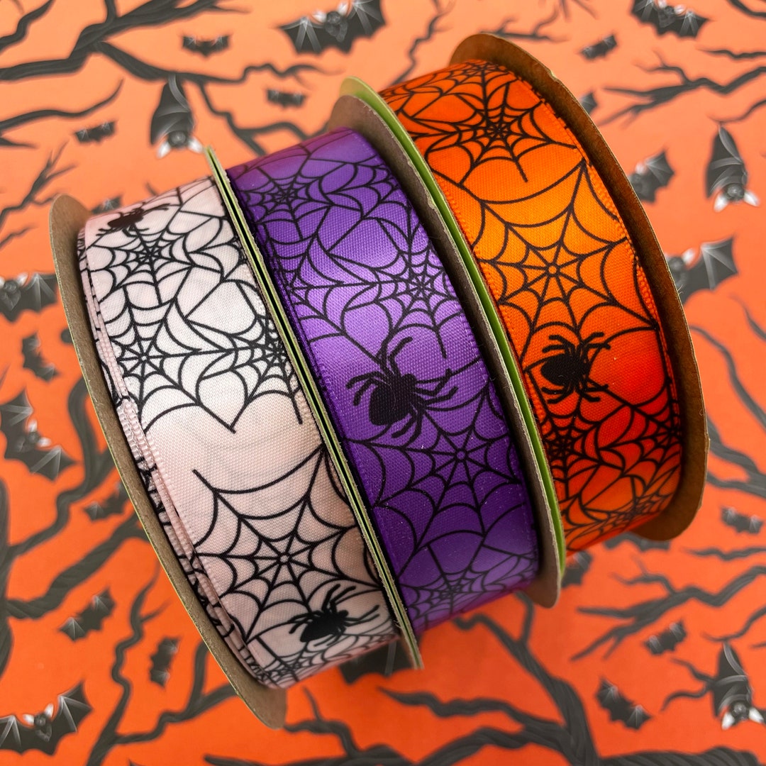 Spider  Ribbon for Halloween Party Decor, Treat Bags, Candy Shops