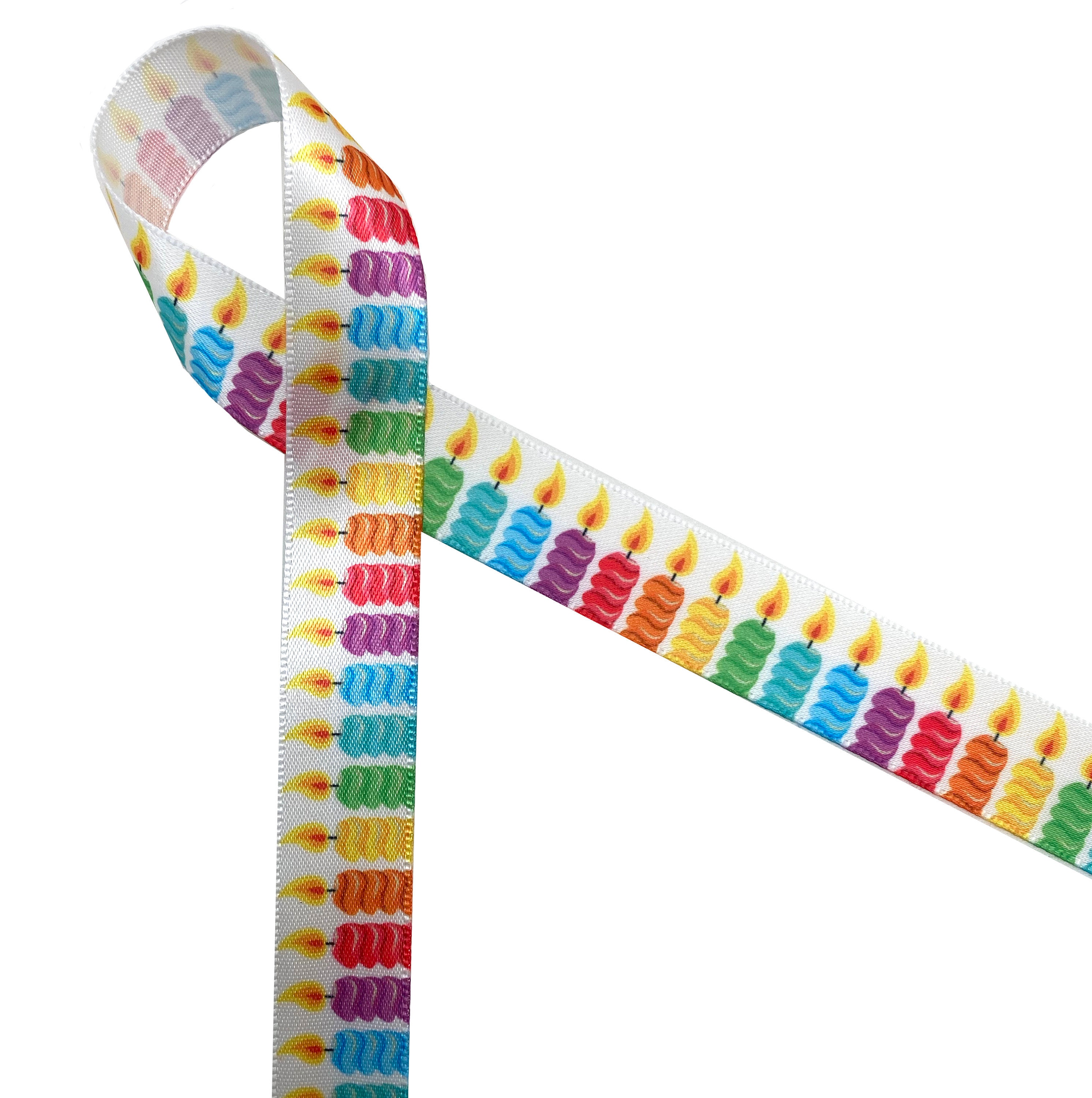 Cadle Ribbon Birthday Candle Ribbon in Primary Colors for Gift Wrap, Party Favors ...