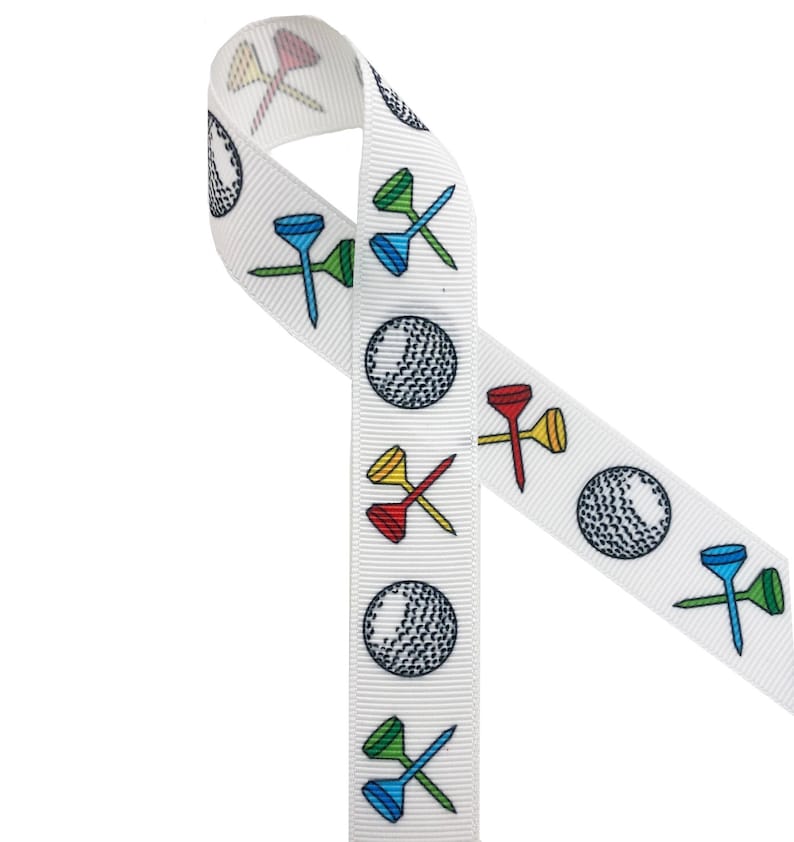 Golf Ribbon With Golf Balls and Tees for Gift Wrap Etsy
