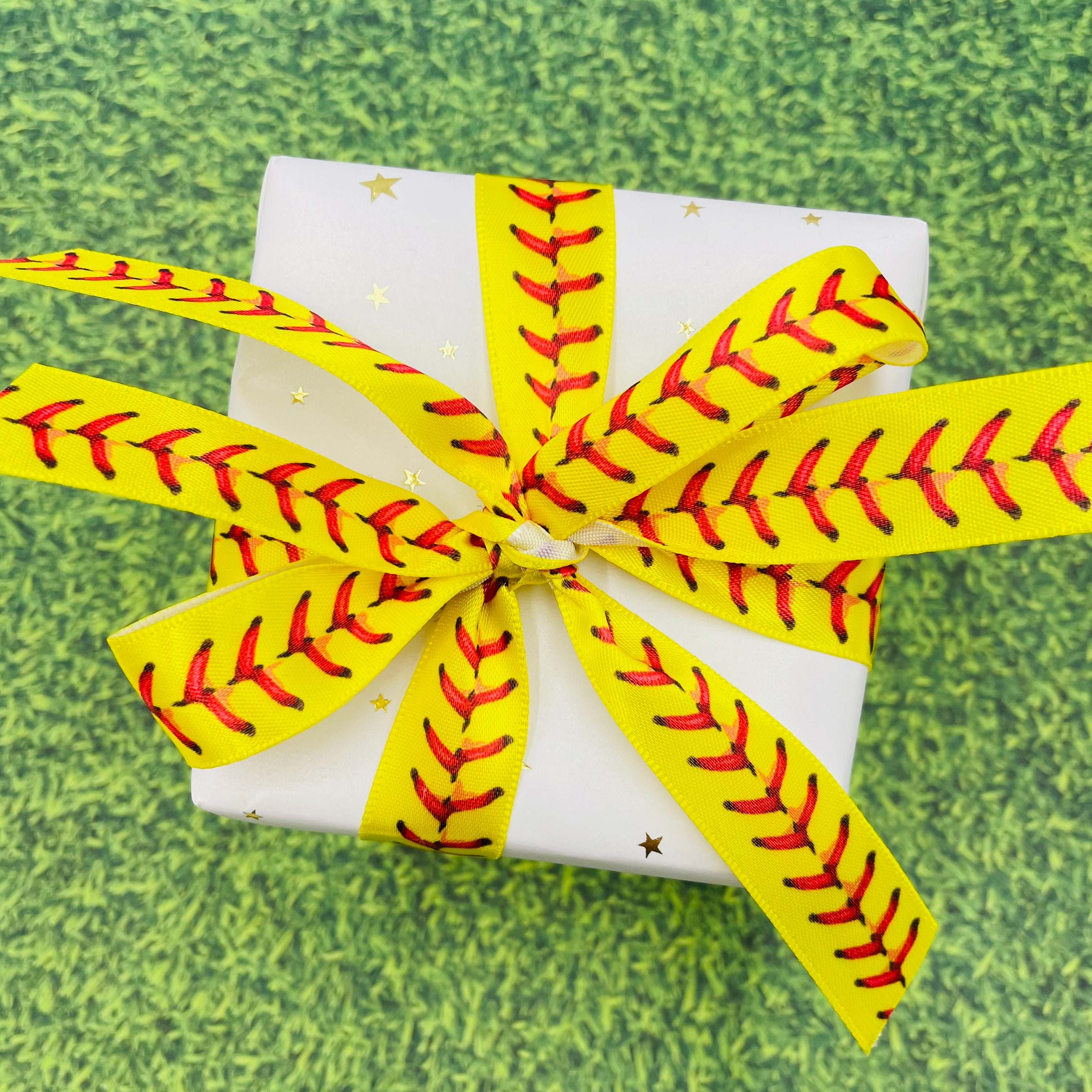 Soft Ball Ribbon Sports Ribbon, Softball Gift, Gift Wrap Ribbon, Party ...