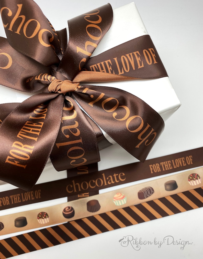 For the Love of Chocolate Ribbon Ideal for Gift Wrap Etsy