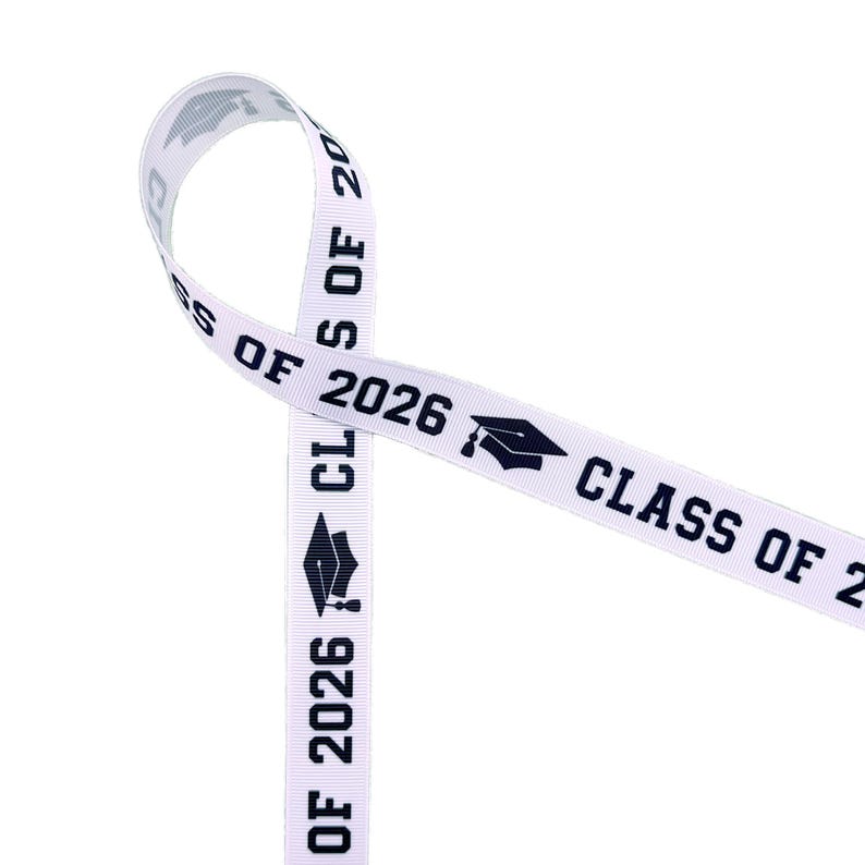 Class of 2026 Graduation Ribbon: White Grosgrain, Party Favors - Etsy