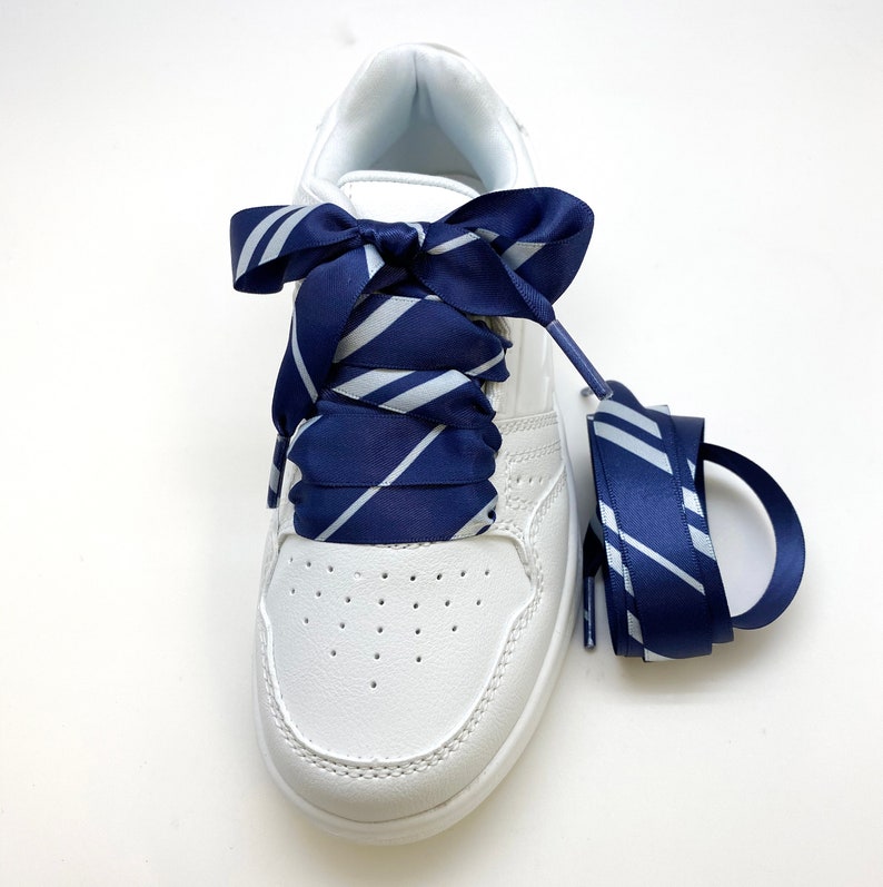 wedding sneaker junkie dance team Harry Potter in 36 and 44 lengths Satin Shoelaces Ravenclaw print ideal for hip hop cheerleading