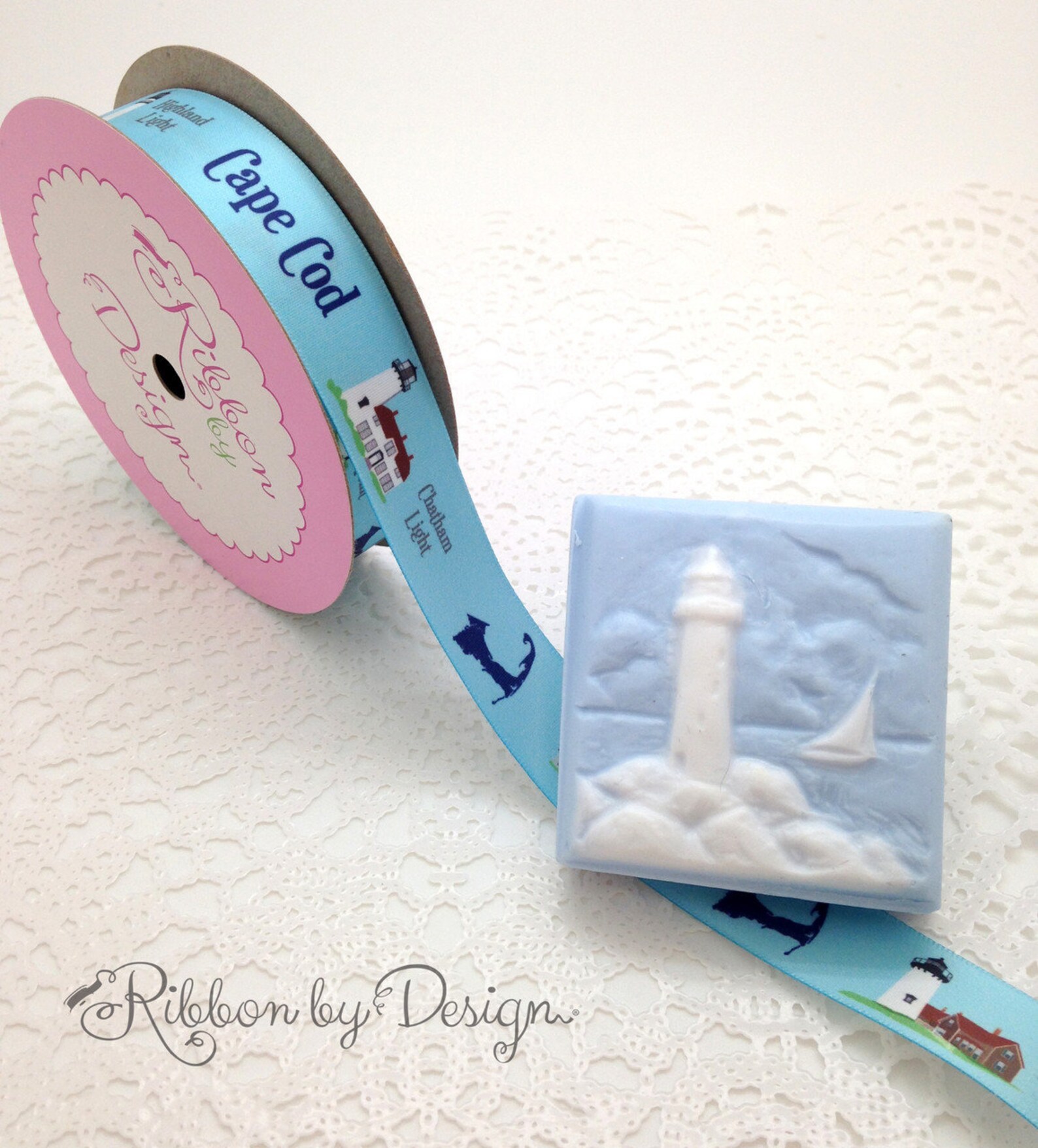 Cape Cod Lighthouses Ribbon: 7/8