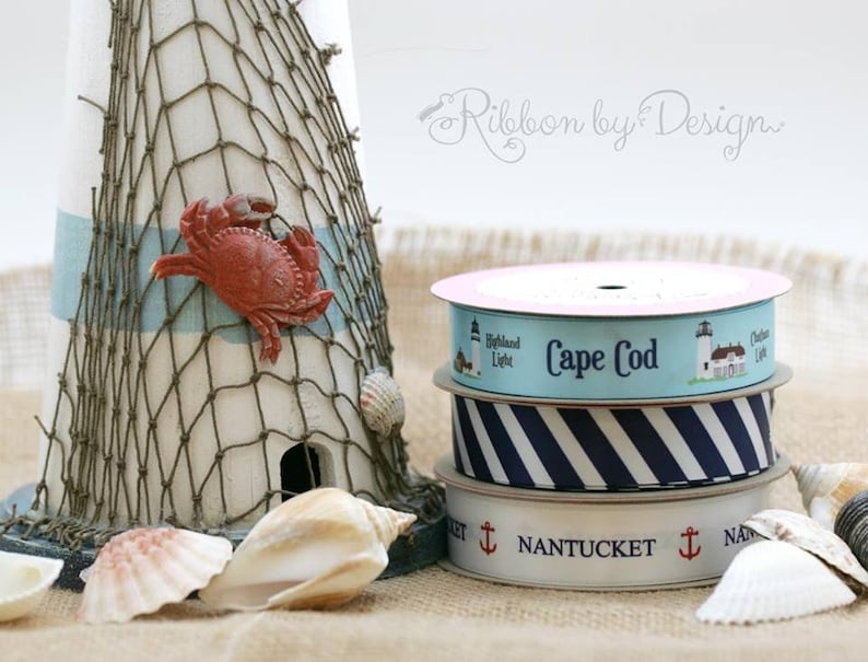 Cape Cod Lighthouses Ribbon: 7/8