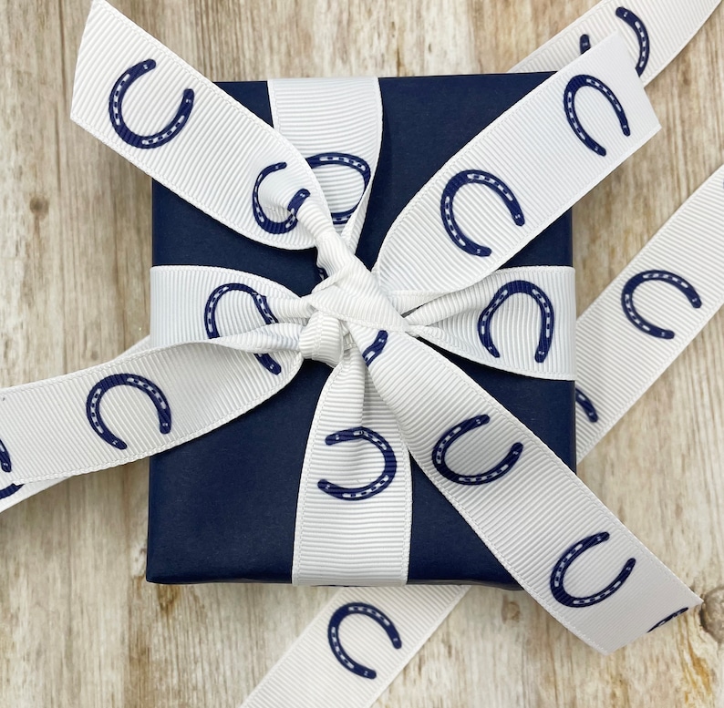 Equestrian Ribbon Horse Shoes in a Row for Bows, Horse Shows, Gift Wrap ...