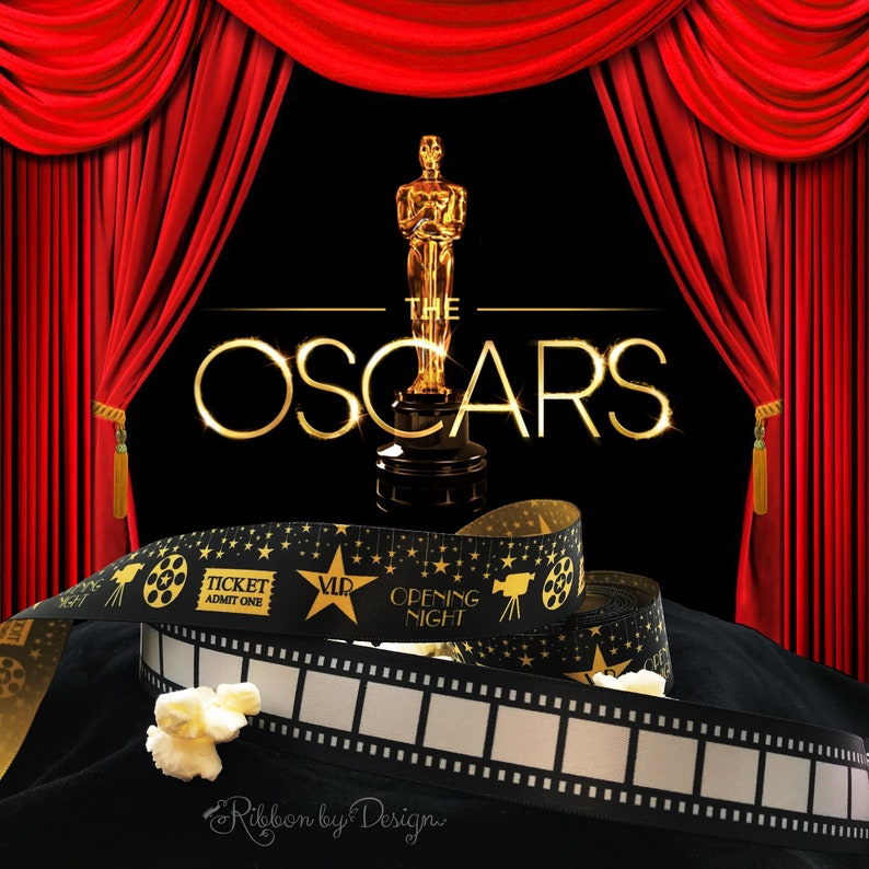 Movie Film Strip ribbon for Vintage film Oscar Party Movie Etsy