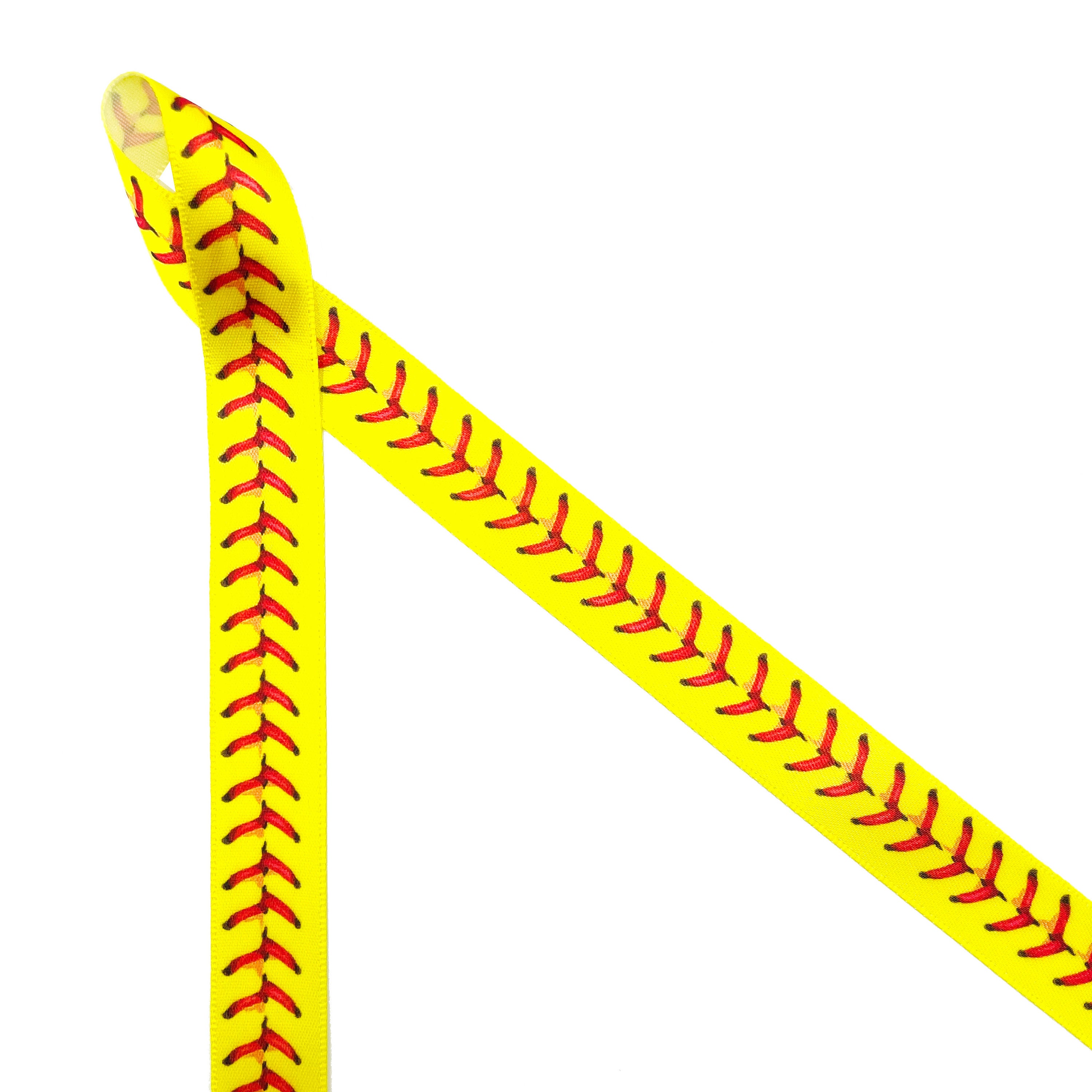 Soft Ball Ribbon Sports Ribbon, Softball Gift, Gift Wrap Ribbon, Party ...
