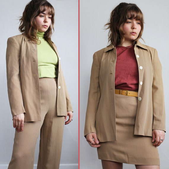 80's Tan Three-Piece Suit - Mondi