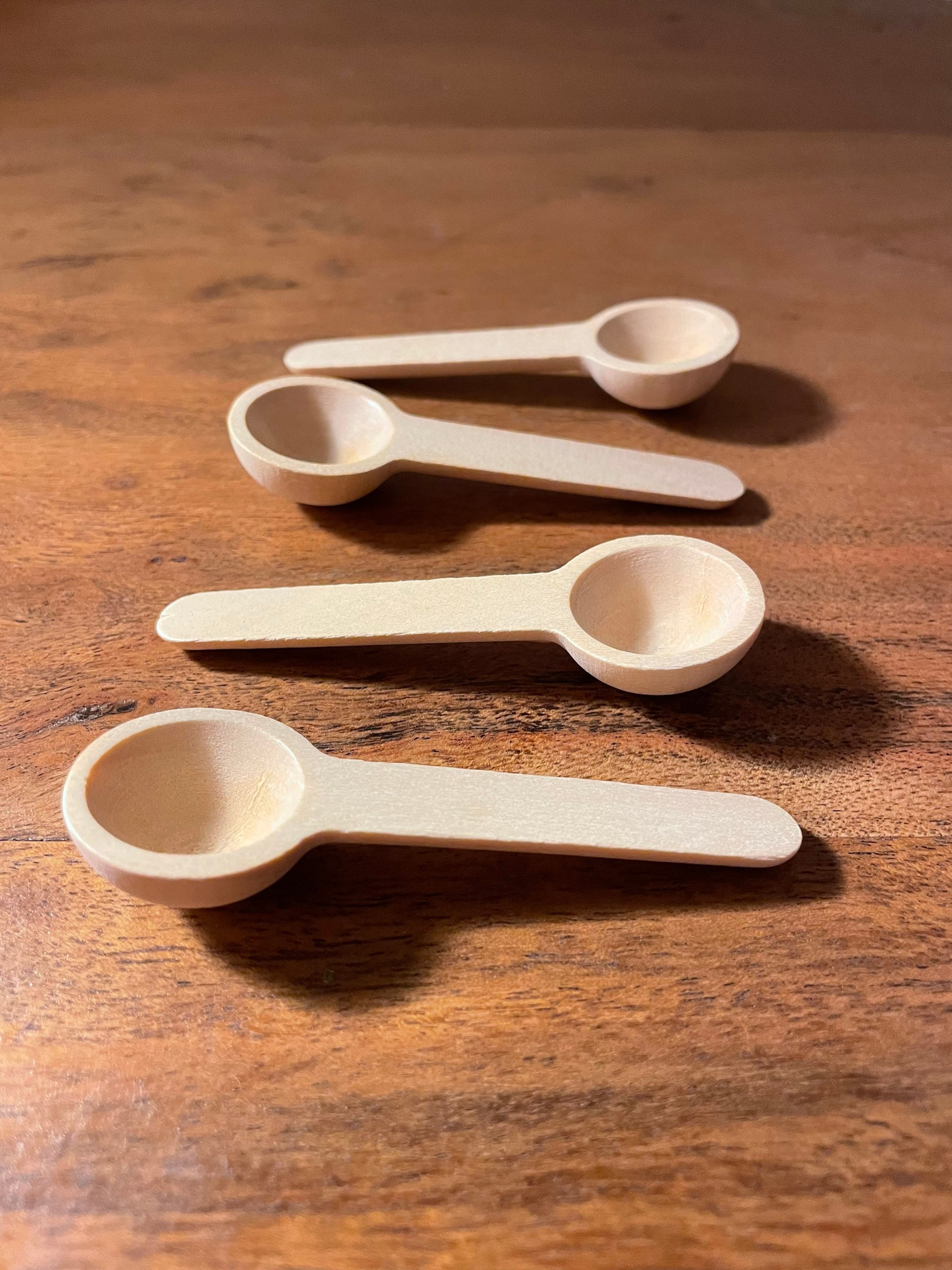 1/3pcs Mini Wooden Scoops Bath Salt Spoon Candy Fl... - Grandado
