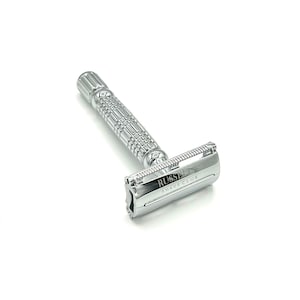 Chrome Butterfly Double Edge Safety Razor - Includes 10 Feather Blades