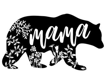 Download Mama Bear SVG Mama SVG Floral Mama Bear SVG Mama Bear | Etsy
