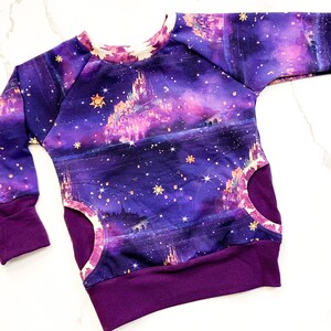 Lost Princess Grow With Me Shirt, Kids Lightweight Sweater, Toddler Pocket Top, Floating Lanterns Long Sleeve, Kids Princess Top