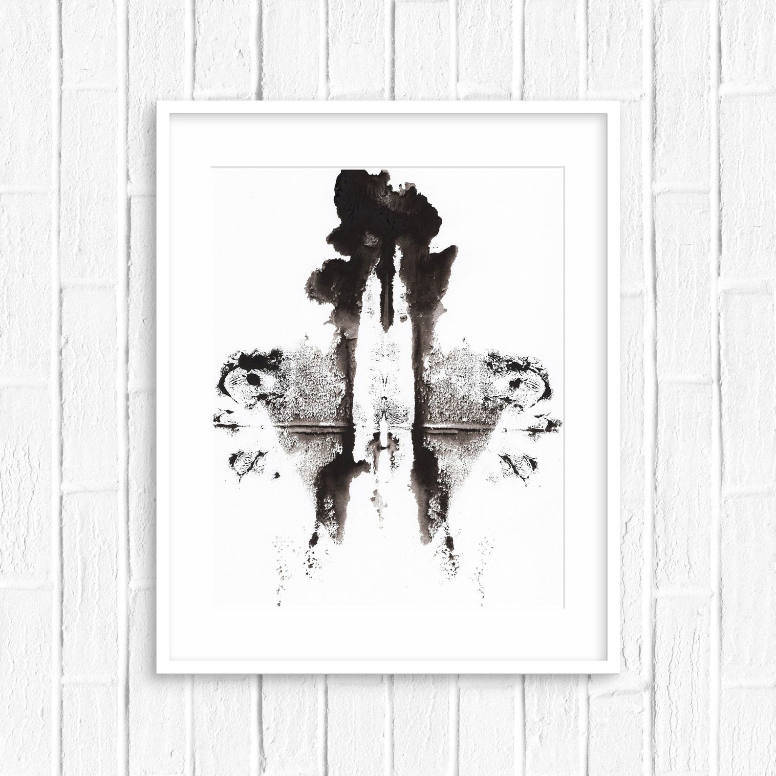 Minimalist Ink Blot Psychology Art Rorschach Test Print Etsy