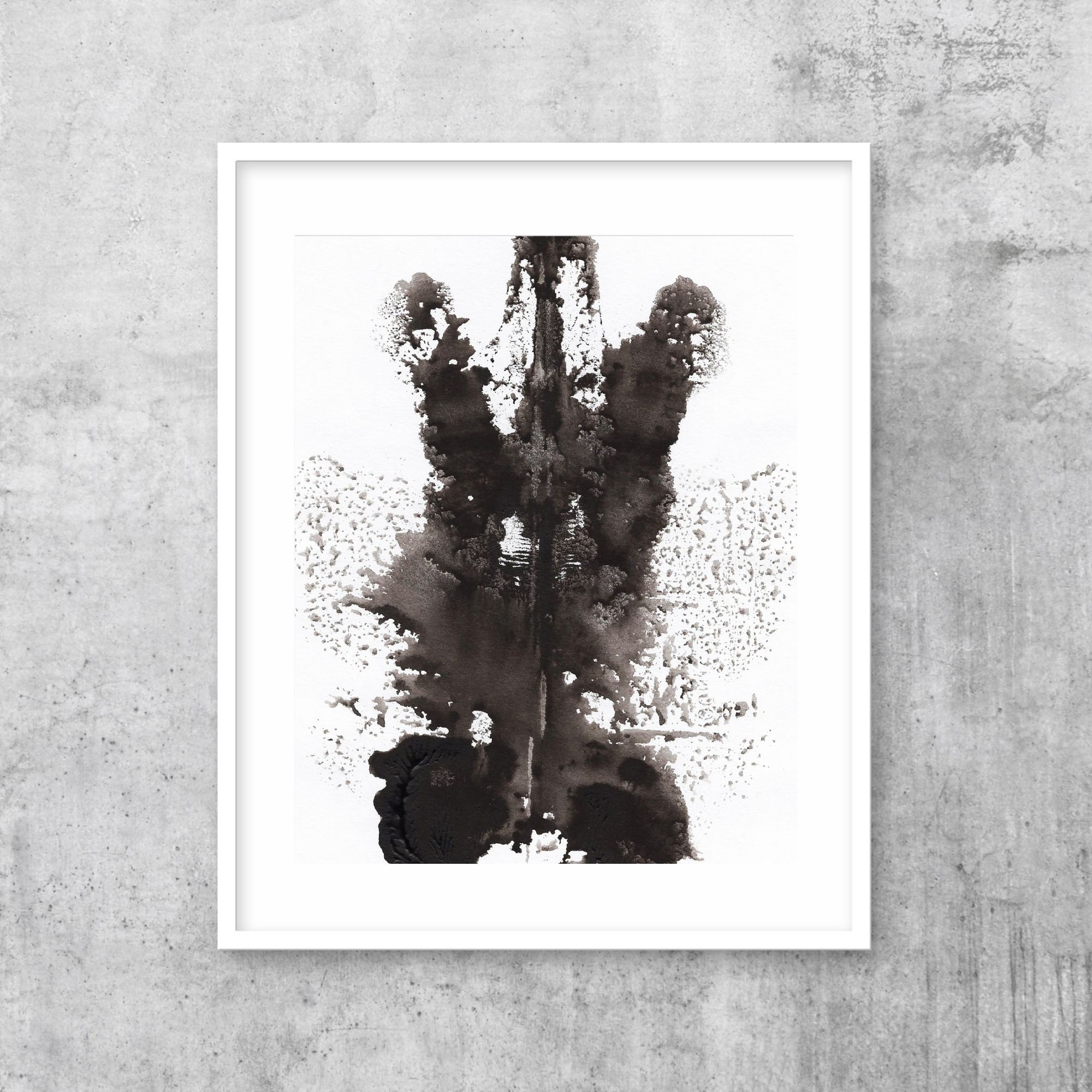 Psychology Gift Psychology Art Ink Blot Art Ink Blots Etsy