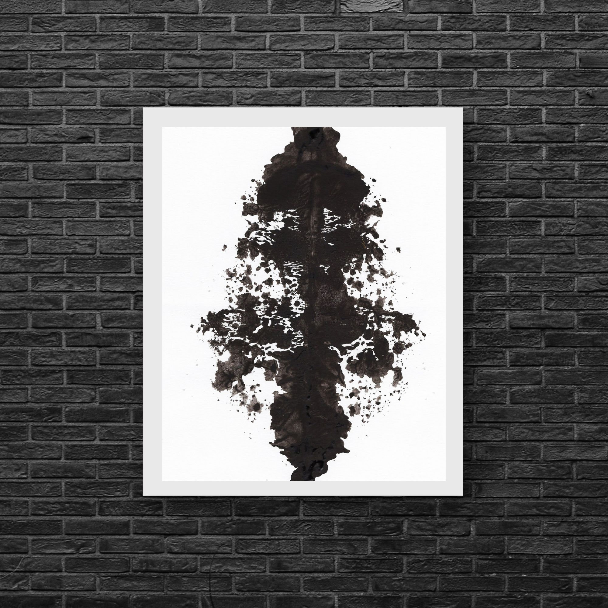 Psychology Art Ink Blots Ink Blot Art Psychology Etsy