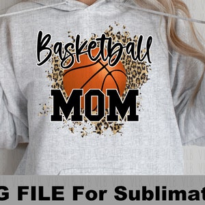 BASKETBALL MOM on Cheetah Sublimation Png File, Sports Design for Mom ...