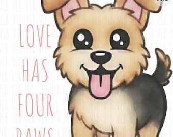 Immagini clipart di cuccioli – L'amore ha quattro zampe (Download digitale)