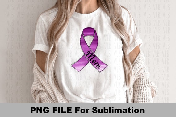 MOM PURPLE AWARENESS Ribbon Clipart for Fibromyalgia, Epilepsy