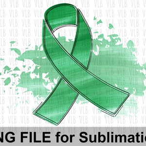 AWARENESS RIBBON - Grünes Band Clipart, Clipart für psychische Gesundheit, Krebs Clipart, Sublimation Png, digitaler Download, Kauf 3, Get 1 gratis