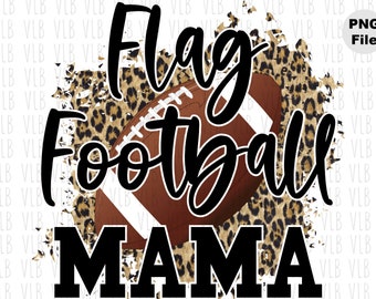 Archivo PNG para sublimación de "Fútbol americano con bandera" sobre fondo de guepardo, diseño deportivo para mamá, PNG para mamá, descarga digital DIY, compra 3 y llévate 1 gratis