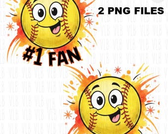 Clipart di softball, Fan n. 1, Fan n. 1 di mia figlia, Download digitale, Acquista 3 e ricevi 1 gratis