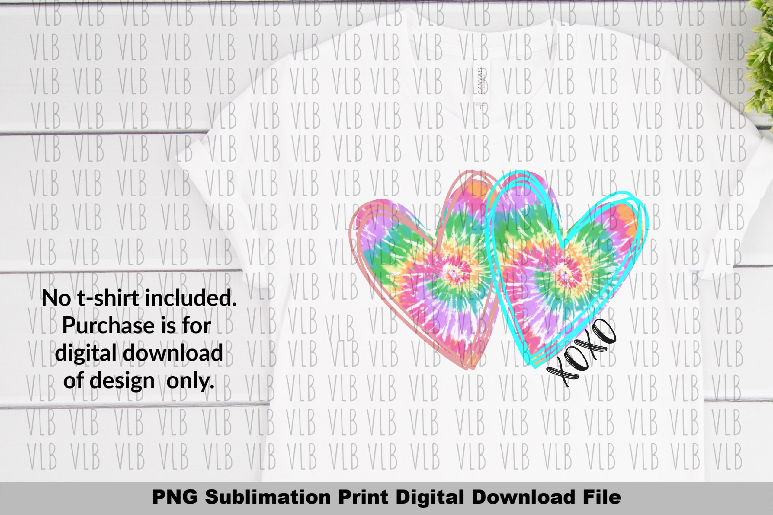 XOXO TIE DYED Valentine Png for Sublimation Printing for Valentines Day ...