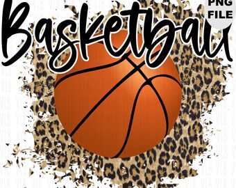 MODELLO DI PALLACANESTRO Design su sfondo ghepardo File PNG, il cliente aggiunge il proprio testo aggiuntivo