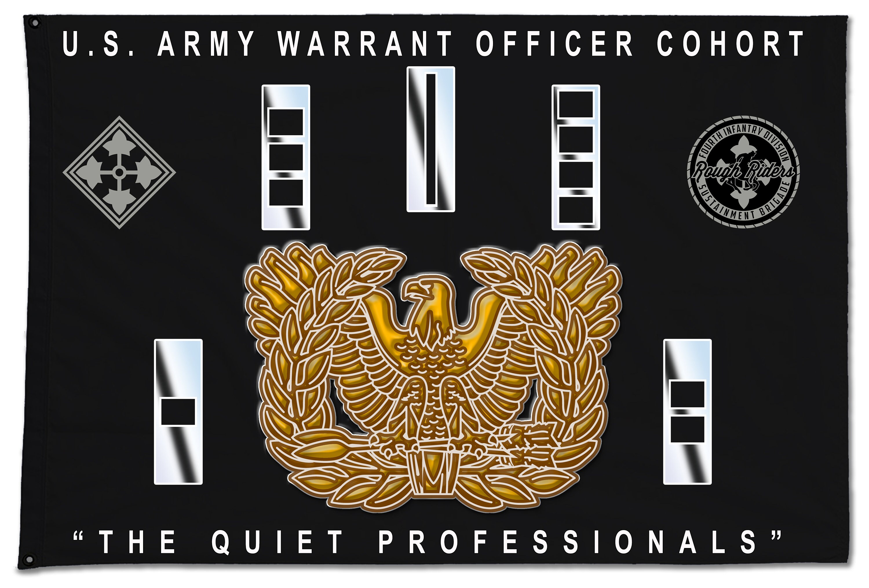 Warrant Officer Flag. One Sided with Grommets Free Shipping Etsy