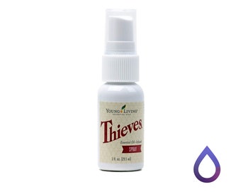 Thieves Spray, Young Living Essential Oils, Therapeutic Grade, 1 Fl. oz. Bottle, Cleaner