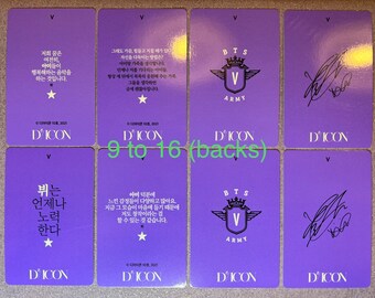 Official BTS V Kim Taehyung Photocards - Etsy