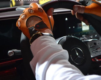Handcrafted Leather Car Gloves - Perfectly Executed, Breathable, and Stylish!Great gift for a loved one who is fond of driving and supercars