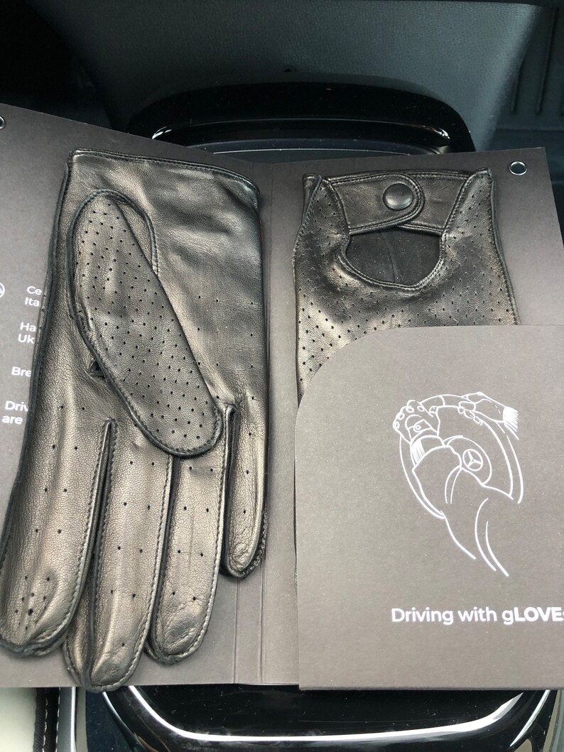 Men's Driving Gloves,stylish Leather Gloves,black Leather,breathability