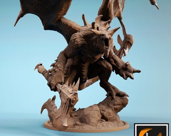 Infernal Demon Miniature | Tabletop RPG Miniature | Lord of the Print | Roleplaying 3D Printed Fantasy Mini