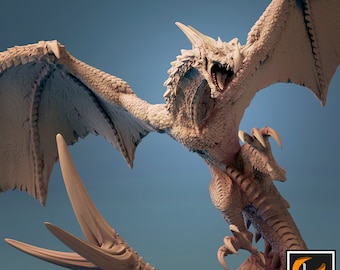 Wyvern Miniature | Tabletop RPG Miniature | Lord of the Print | Roleplaying 3D Printed Fantasy Mini
